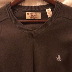 Original Penguin Brown Cotton Sweater